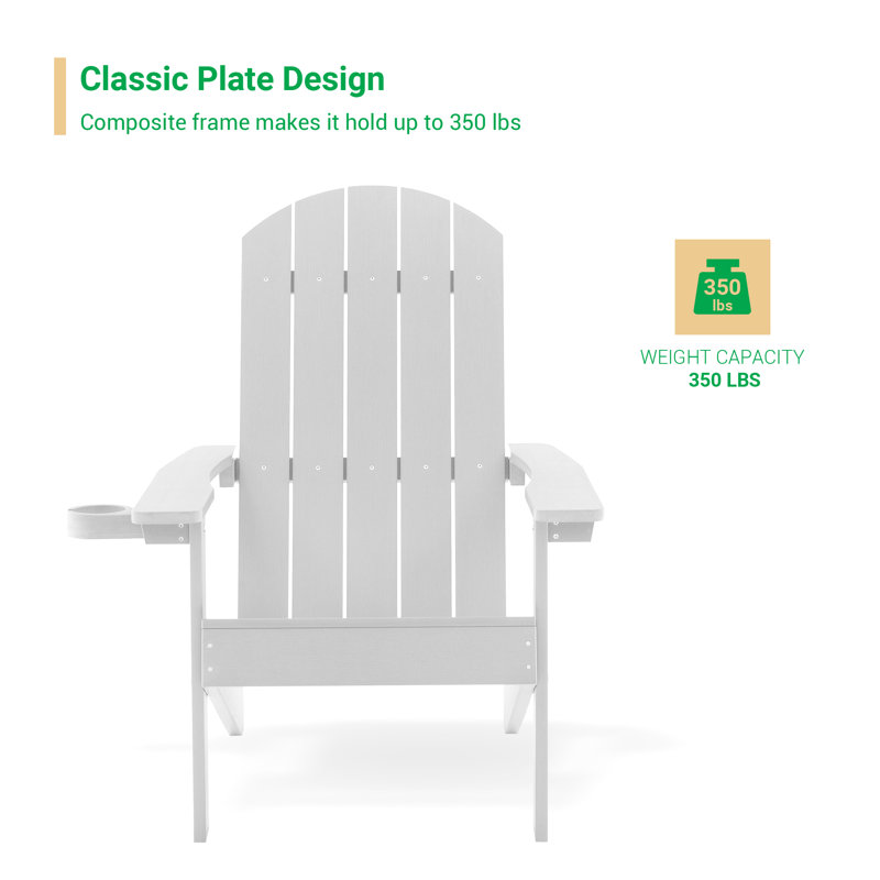 Berni Outdoor Adirondack Chair, White