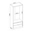 3 Door Manifactured Wood Wardrobe