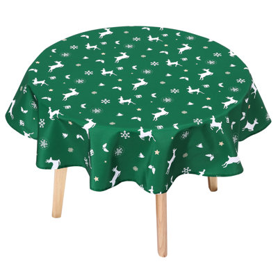 Nappe imperméable et facile à nettoyer avec arbre de Noël et flocon de neige