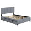 Lit plateforme tapissier avec 2 tiroirs et lit gigogne-846818761