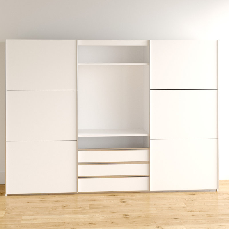 Dunellen 2 Door Manufactured Wood Wardrobe, White