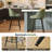 Levick Swivel Bar Stools Set Of 3, Counter Height Bar Stools With Back & Metal Legs-Green-1874607204