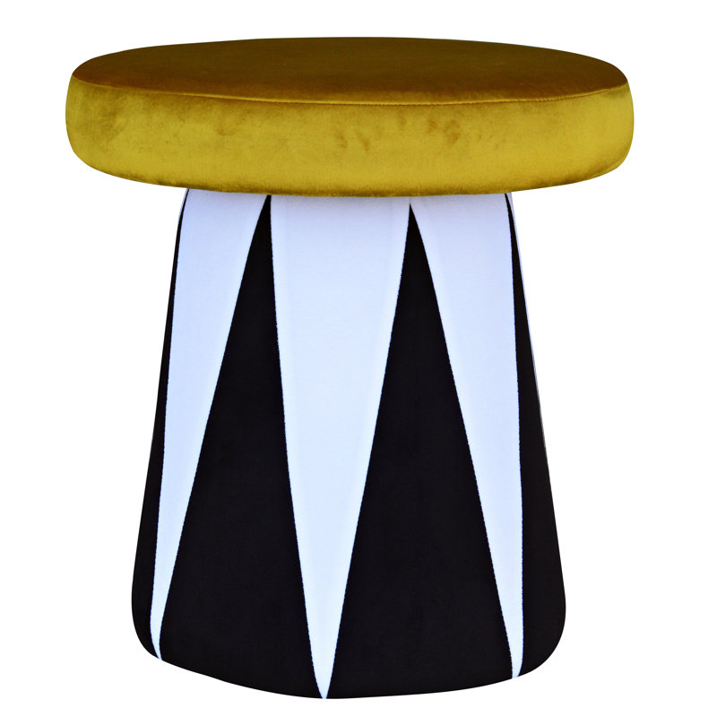 Solid + Manufactured Wood Accent Stool, Gold
