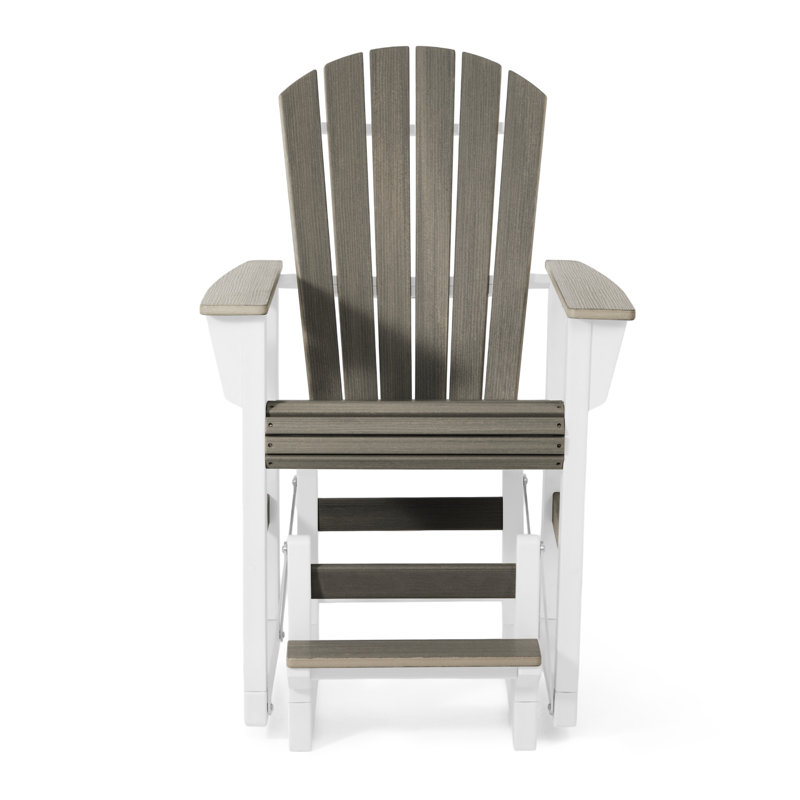 Deerwood Outdoor Glider Chair, Blanc / Gris