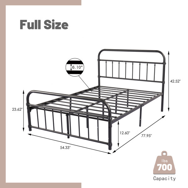 Three Posts™ Teen Abbey Metal Slat Bed & Reviews | Wayfair