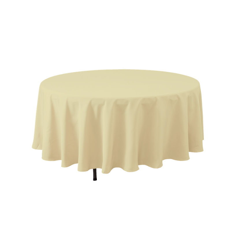 Kendleton Round Tablecloth, 132" x 132", Ivory