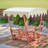 Waterproof Solid Wood Picnic Table And Bench With Detachable Canopy For Outdoor Spaces. Wood, 1.06 - Inch Tabletop, 1.18 Benches. Protects From Sun Rain, Open Sky Dining. Seats Six Comfortably,
