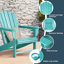 Ensemble de chaises d'extérieur en poly Adirondack avec repose-pieds 4 pièces-1950450466