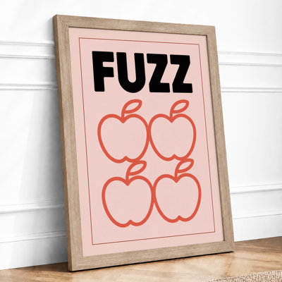 Fuzz Apples Minimalist - Framed Print