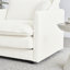 5 canapé modulaire avec repose-pieds réversible, blanc en forme de U pour le salon, canapé modulaire en tissu, structure en chenille et en bois massif
