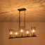 Luminaire suspendu pour îlot de cuisine 5 lumières or noir 5 lumières