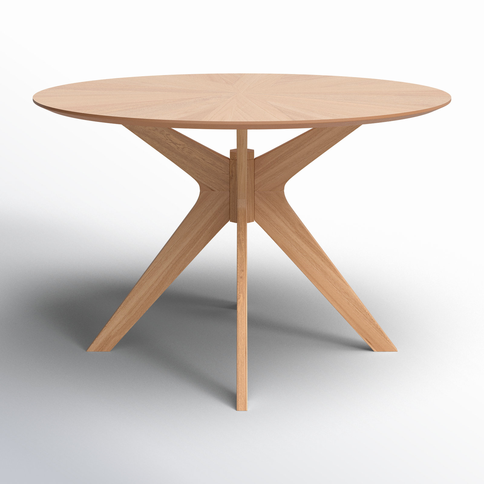 Fenway 47" Dining Table, Natural Top/Natural Base
