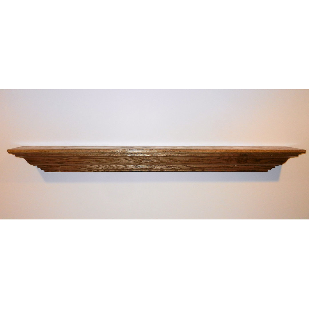 Classic Red Oak Fireplace Mantel Shelf Pollums Natural Resources LLC 