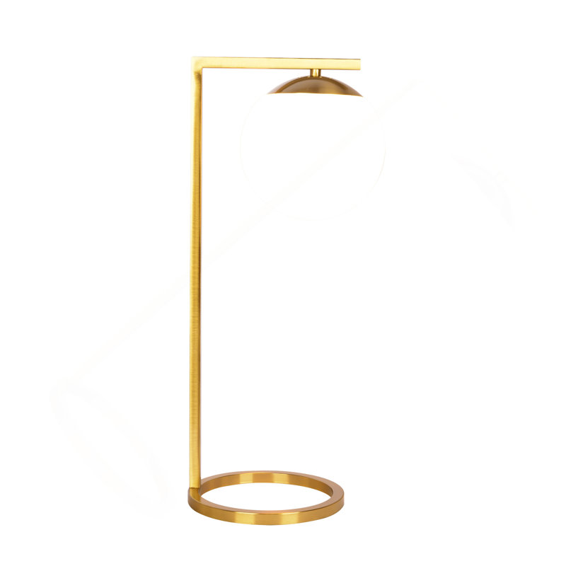 Lampe de table en velours opale blanc avec gradateur intégré