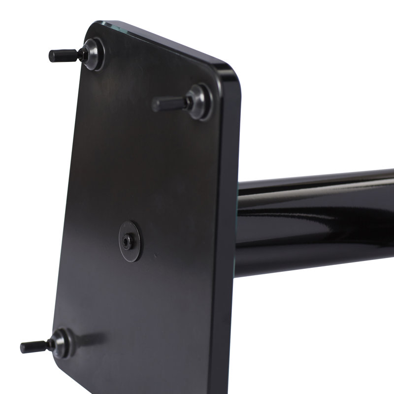 Glass & Steel Speaker Stands, 24" Height