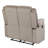 Transitional Microfiber Fabric Upholstered Loveseat
