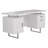 White High Gloss 2-Drawer Computer Desk