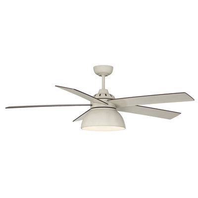 Ventilateur de plafond standard à DEL à 5 pales de 52 po avec télécommande et ensemble d'éclairage inclus Roir