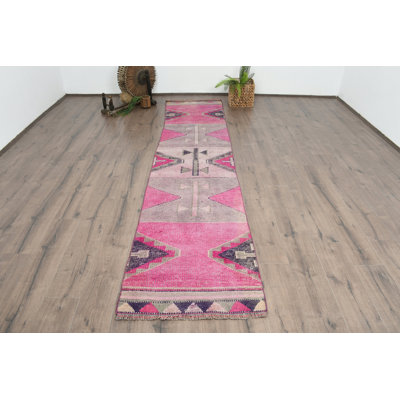 Tapis rose en laine Bohemian