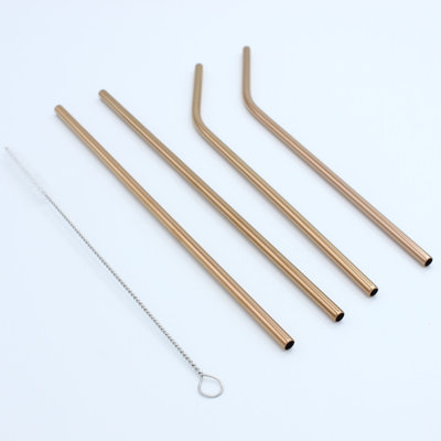 Elyon 15-Piece Stainless Steel Straws Set