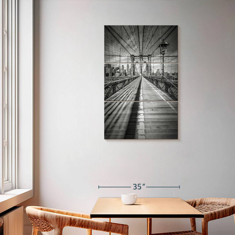 Lilie Brooklyn Bridge Shadow, 57" H x 36" W