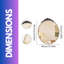 80CM Round Embossed Retro Wall Mirror For Bedroom Living Room