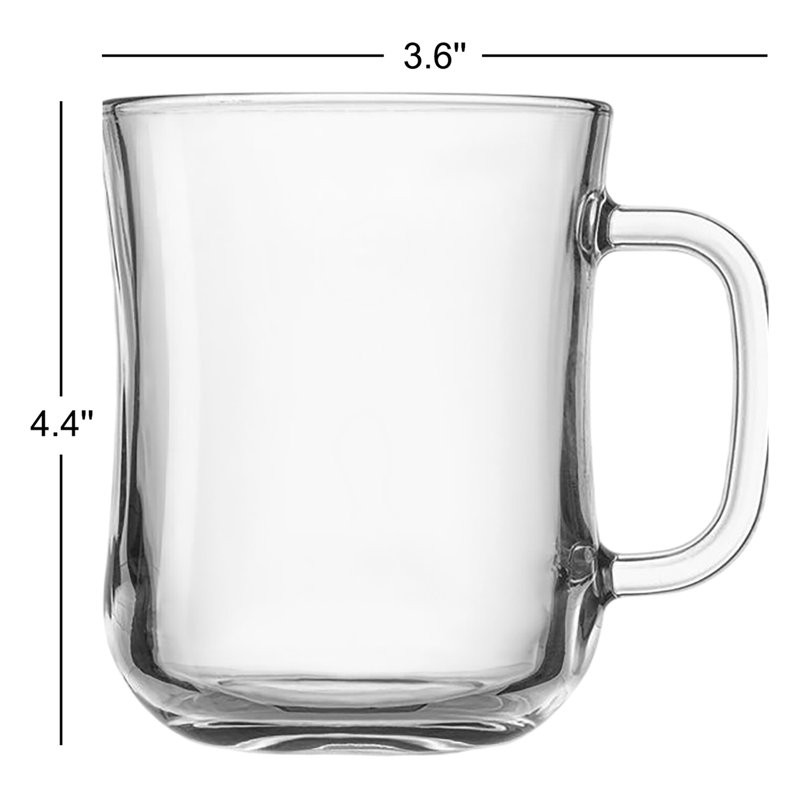 Joyjolt Diner Coffee Mug With Handle Set Of 6 - 16 Oz