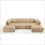 Canapé modulaire de 138,5 po, canapé en forme de U, salon, appartement, canapé 6 places, canapé combiné libre (tissu en filet), tissu respirant-441836048