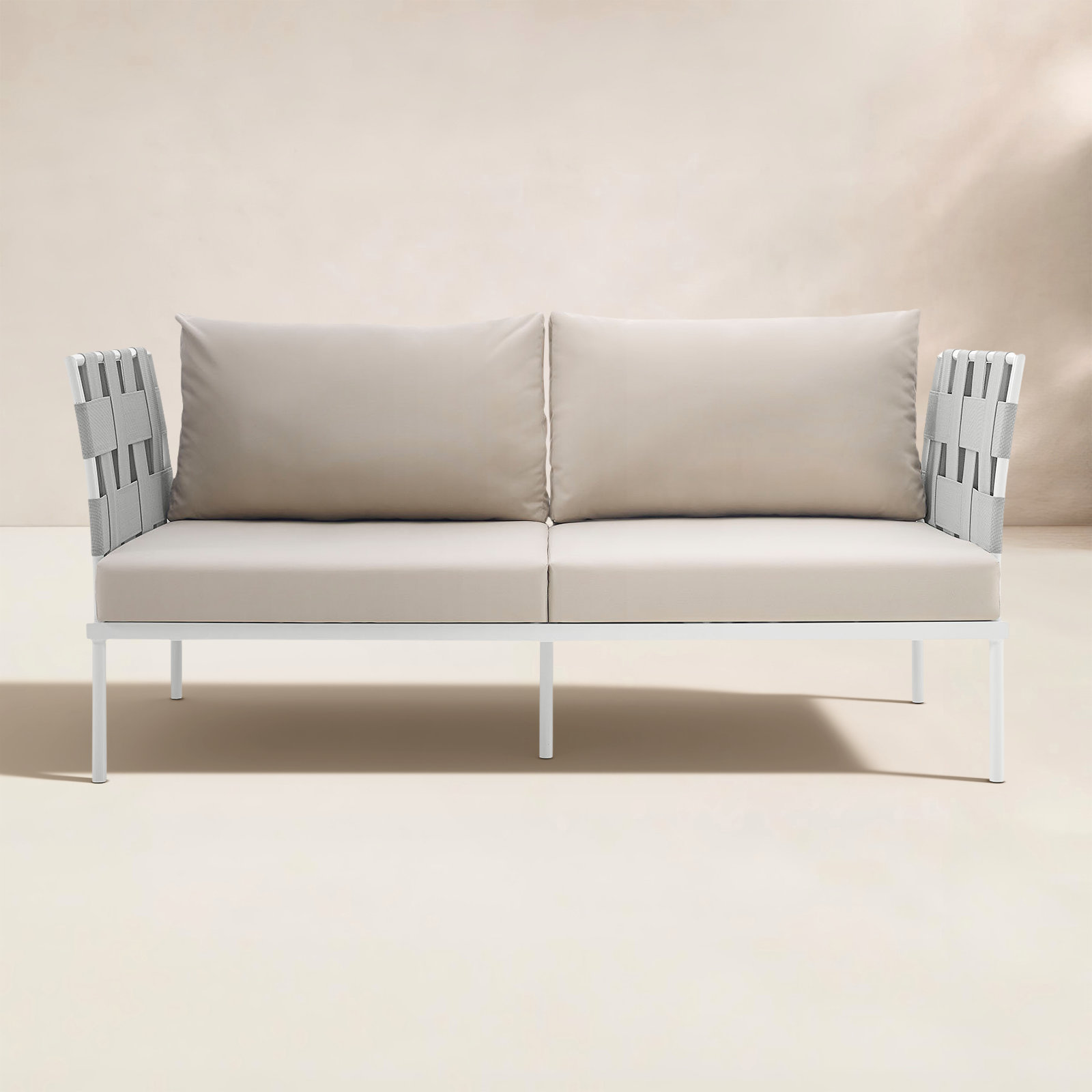 Harmony 64" Patio Loveseat, Beige