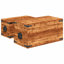 Table d'appoint vidaXL Aviator, table de bout aviateur rétro avec 2 tiroirs, aluminium poli et bois massif, 19,7 po x 13,8 po x 15,7 po