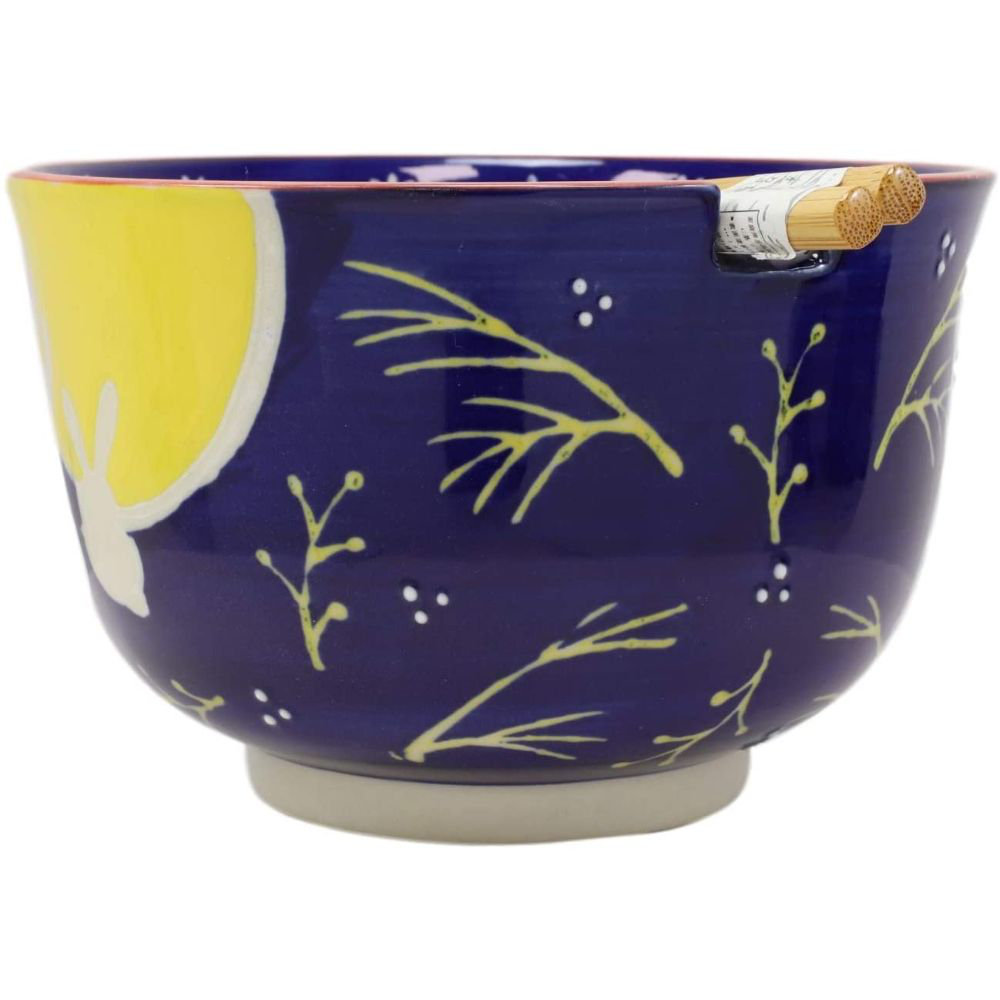 1 oz. Whimsical Bunny Rabbits Jumping over a Full Moon Soup Bowl Bungalow Rose