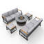 Ensemble de conversation en osier / rotin pour 8 personnes avec coussins Areefa-399560490