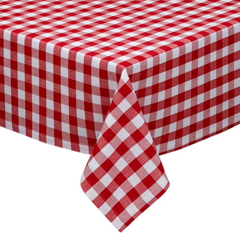 Arkwright Tablecloth, 84" L x 60" W, Tango / White
