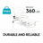 Durable Hdpe Patio Chaise Lounges, White Adjustable Modern Design For Outdoor Pools