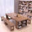 Tan Rectangular Solid Wood desk-1029139941