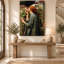 Pre-Raphaelite Woman Smelling Pink Roses Canvas Print-1767315111