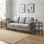Ensemble de 2 tables de bout industrielles à 3 niveaux - Structure en métal robuste, tablettes en filet, design carré peu encombrant - Parfait pour le salon ou la chambre à coucher - Tables d'appoint rustiques durables - Gris foncé