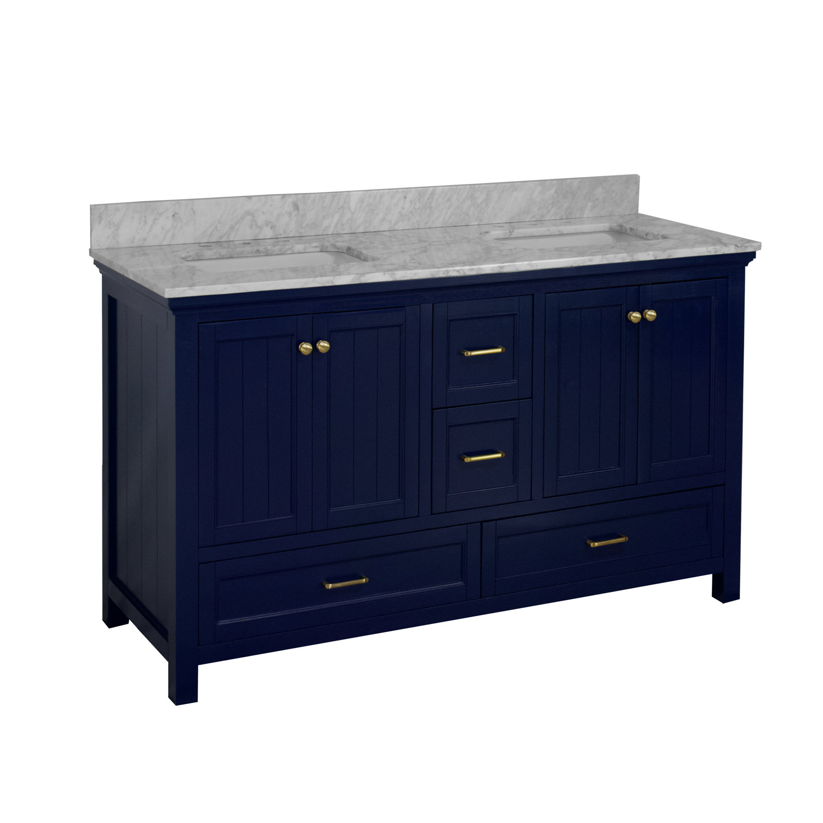 Maven 60'' Double Bathroom Vanity, Royal Blue