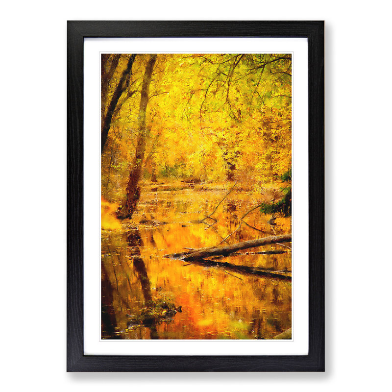 Autumn Forest Vol.1 - Picture Frame Graphic Art, 65cm H x 48cm W x 2cm D, Black Framed
