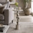 Modern Metal and Marble Accent Table with Sculptural Aluminum Base, Contemporary Side Table with Sleek Design and Elegant Marble Top for Home Decor - Silver-343800608-343800609