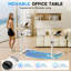 Table de chevet réglable en hauteur avec roulettes cachées, bureau pour travailler debout pneumatique, table mobile pour ordinateur portable, chariot roulant pour usage hospitalier et domestique, érable-539830658