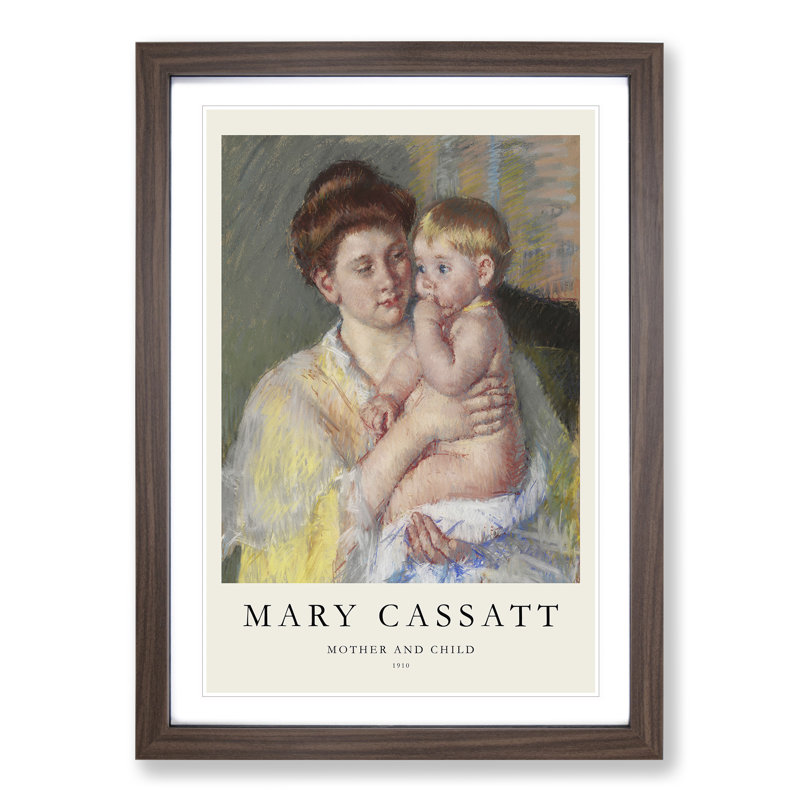 Mother and Child Vol.4 Print by Mary Cassatt - Picture Frame Painting, 48cm H x 36cm W x 2cm D