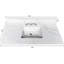 Comptoir de salle de bain 43 po en quartz, lavabo central encastré, 4 dosserets hauts, 3 trous de robinet pré-percés, teinture et chaleur, meuble-lavabo blanc de style moderne de luxe, américain simple