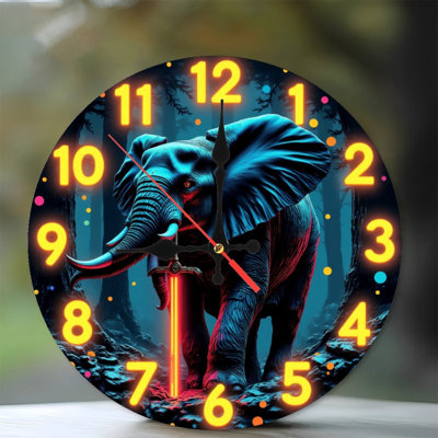Elephant Neon Clock