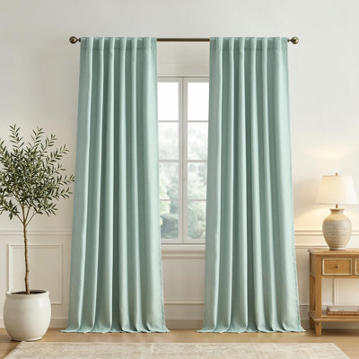 Lenox Serene Blackout Window Curtain, Ivory - 52"W x 84"L