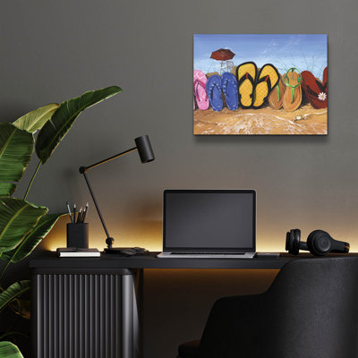 Art mural en verre Dovecove «Flip Flop Fence» par Scott Westmoreland