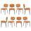 Ensemble de 8 chaises d'appoint en similicuir 8 pièces - Chaise rembourrée et robuste