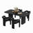 Double Pedestal Dining Set with Chairs-1417079162-1417079163