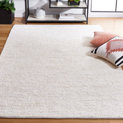 Tapis ivoire / beige tissé à plat à la main Garret
