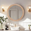 Miroir mural rond 27,5 po pour meuble-lavabo